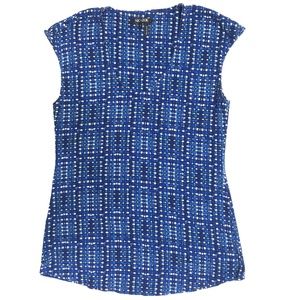 🦋 NIC+ZOE - Blue Check Print Jersey Top